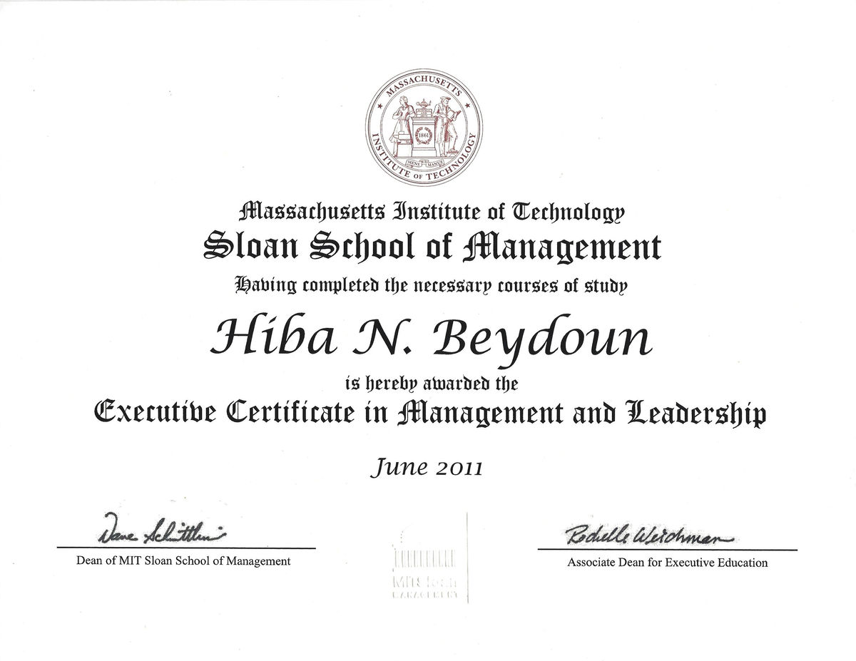 Executive Certificate in Management and Leadership