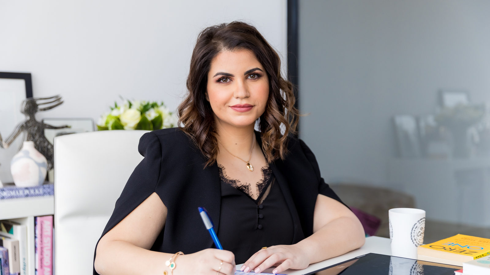 Hiba Beydoun at her desk