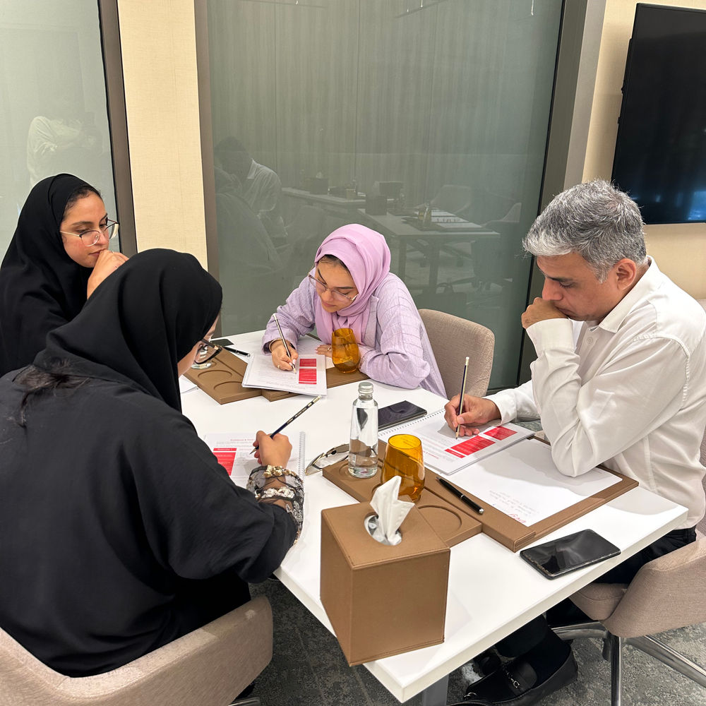 Participants preparing their presentations